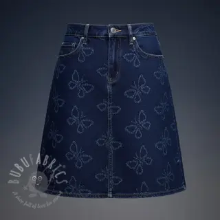 JEANS DENIM JACQUARD Butterflies