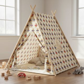 Dekorativno blago Linenlook Teddy Bear Cosy digital print