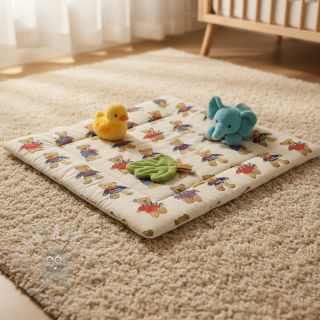 Dekorativno blago Linenlook Teddy Bear Cosy digital print