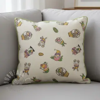 Dekorativno blago Linenlook Tomte Easter Egg digital print