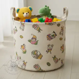Dekorativno blago Linenlook Tomte Easter Egg digital print