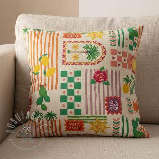 Dekorativno blago Linenlook Pura Vida Patch digital print