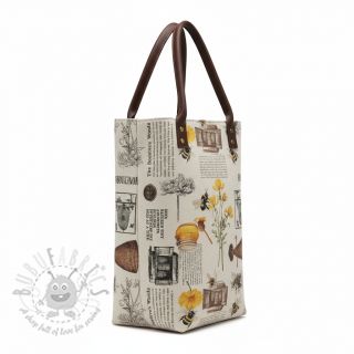 Dekorativno blago Linenlook Bee Honey Recipe digital print