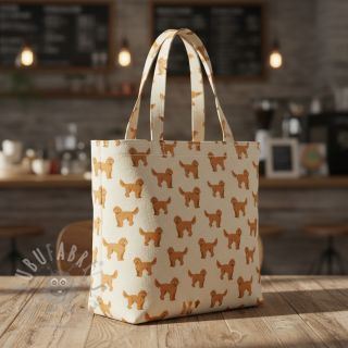 Dekorativno blago Linenlook Labradoodle Dog Love digital print