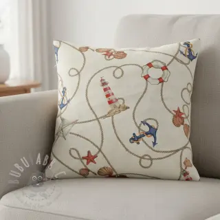 Dekorativno blago Linenlook Maritime Rope Mix digital print