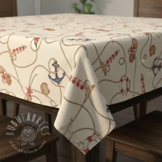 Dekorativno blago Linenlook Maritime Rope Mix digital print