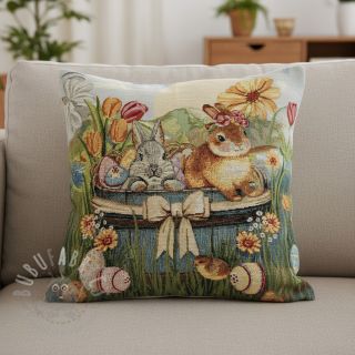 Dekorativno blago GOBELIN PREMIUM Floral Easter Bunny PANEL