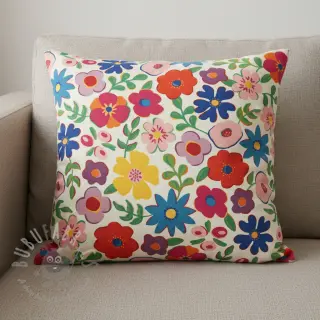 Dekorativno blago Linenlook Flower Fiesta Field digital print