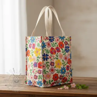 Dekorativno blago Linenlook Flower Fiesta Field digital print