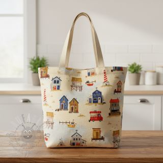 Dekorativno blago Village Harbour Life digital print