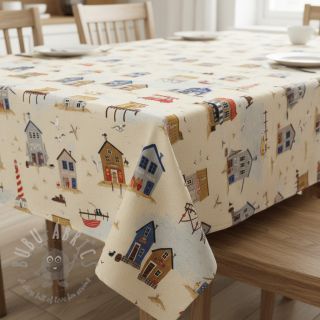 Dekorativno blago Village Harbour Life digital print