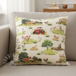 Dekorativno blago Cosy Farm Animals digital print