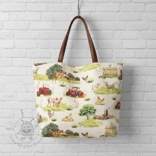 Dekorativno blago Cosy Farm Animals digital print