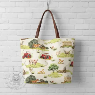 Dekorativno blago Cosy Farm Animals digital print
