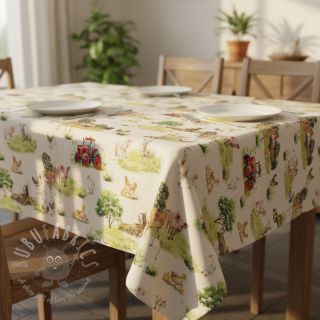 Dekorativno blago Cosy Farm Animals digital print