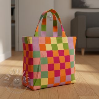 Dekorativno blago Joyful Block Patch digital print