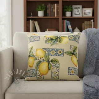 Dekorativno blago GOBELIN premium Citrus Lemon Azulejos