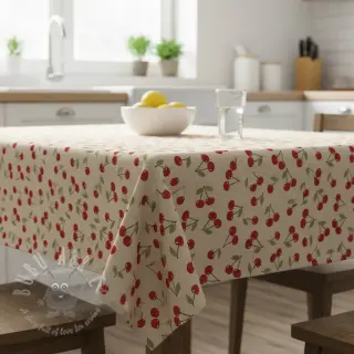 Dekorativno blago Linenlook premium Cherry Happy Joy