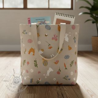 Dekorativno blago Linenlook premium Easter Doodle Icon