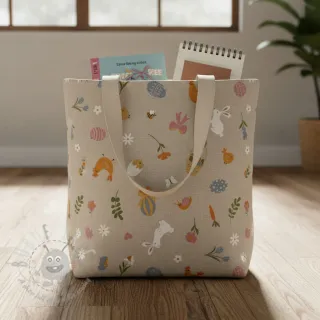 Dekorativno blago Linenlook premium Easter Doodle Icon