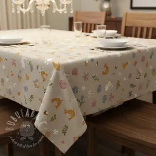 Dekorativno blago Linenlook premium Easter Doodle Icon