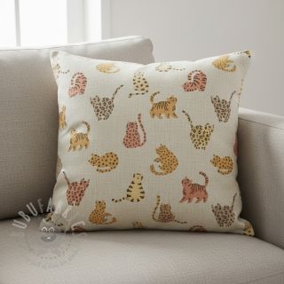 Dekorativno blago Linenlook premium Cute Wild Cat