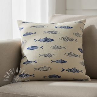 Dekorativno blago Linenlook premium Fish Swimming School