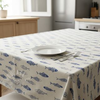 Dekorativno blago Linenlook premium Fish Swimming School