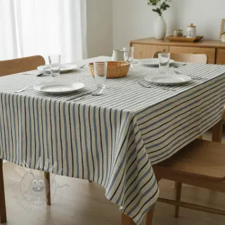 Dekorativno blago Linenlook premium Wavy Art Stripe