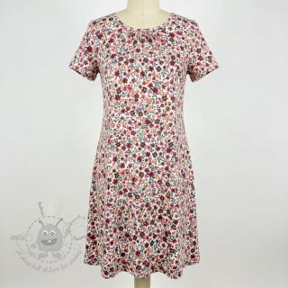 Jersey Flowers burgundy digital print ORGANIC