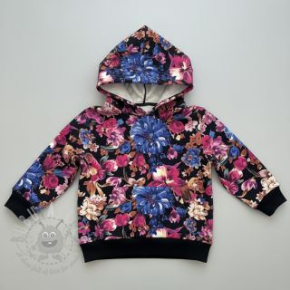 Prevešanka Flower Luna black digital print