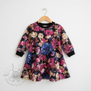 Prevešanka Flower Luna black digital print