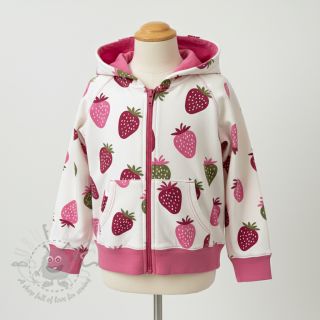 Kosmatena prevešanka JOGGING Strawberries ecru