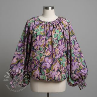 Bombažna tkanina VISCOSE Flowers cobalt