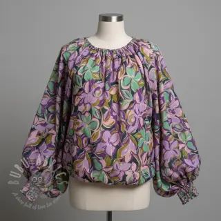 Bombažna tkanina VISCOSE Flowers cobalt