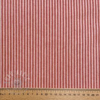 Dekorativno blago DOBBY Colored stripe poppy red