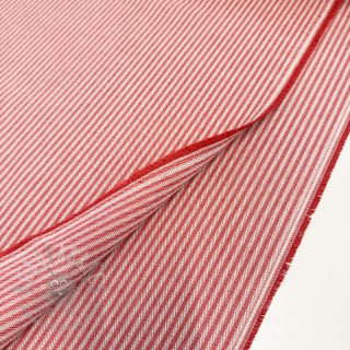 Dekorativno blago DOBBY Colored stripe poppy red