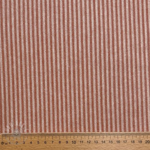 Dekorativno blago DOBBY Colored stripe dark orange