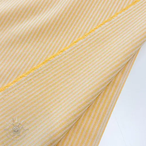 Dekorativno blago DOBBY Colored stripe warm yellow
