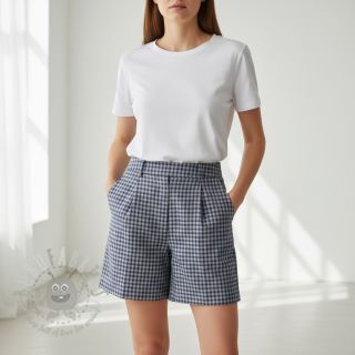 Bombažna tkanina YARN DYED Check Anabel teal