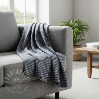 Bombažna tkanina YARN DYED Check Anabel teal