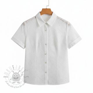 Bombažna tkanina EMBROIDERY 2 side Camelia