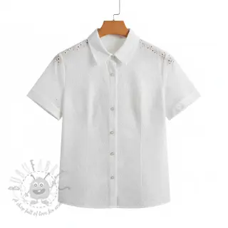 Bombažna tkanina EMBROIDERY 2 side Camelia
