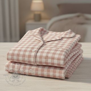 Bombažna tkanina FLANNEL BIG Check light pink