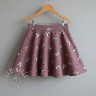 Bombažna tkanina FLANNEL Zebras mauve