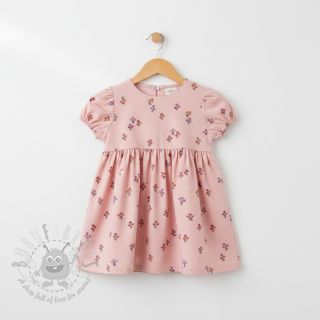 Bombažna tkanina FLANNEL Flowers light pink