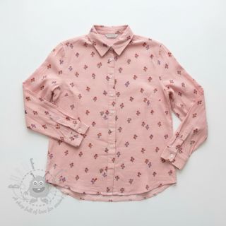 Bombažna tkanina FLANNEL Flowers light pink