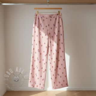 Bombažna tkanina FLANNEL Flowers light pink