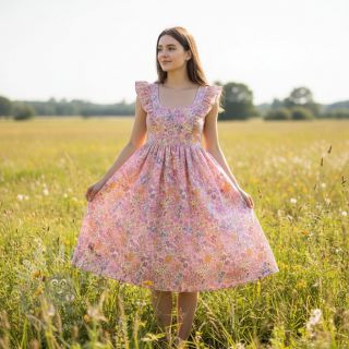 Bombažna tkanina VOILE Small hayppy flowers digital print