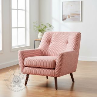 Dekorativno blago DOBBY Colored stripe poppy red